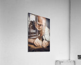 old carpenter at work Acrylic Print