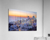 oia at sunset Acrylic Print