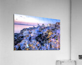 oia at sunset Acrylic Print