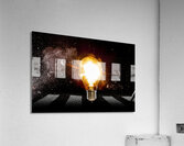 bulb glass explosion Acrylic Print