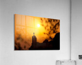 oia at sunset Acrylic Print