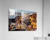 oia night view Acrylic Print
