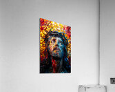 Vibrant mosaic of a bearded man Acrylic Print