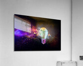 Broken light bulb exploding with colorful  Acrylic Print