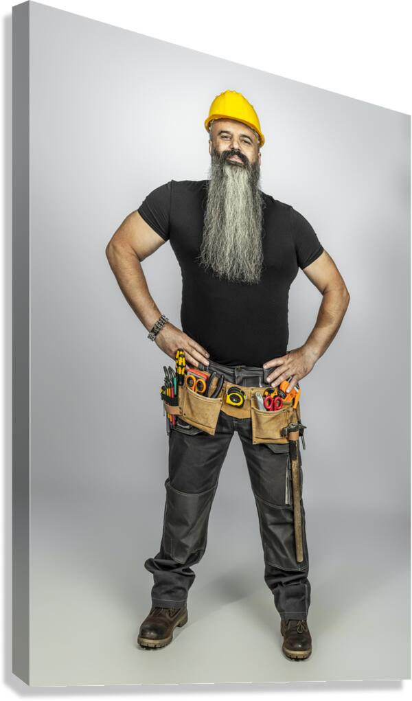 worker with hands on hips Canvas Print