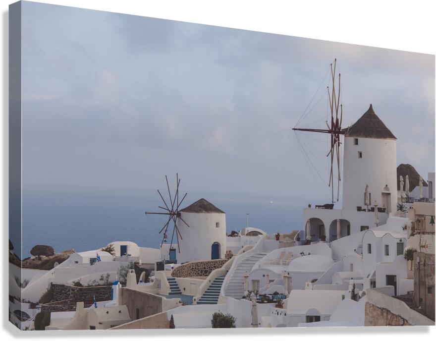 santorini oia background Canvas Print