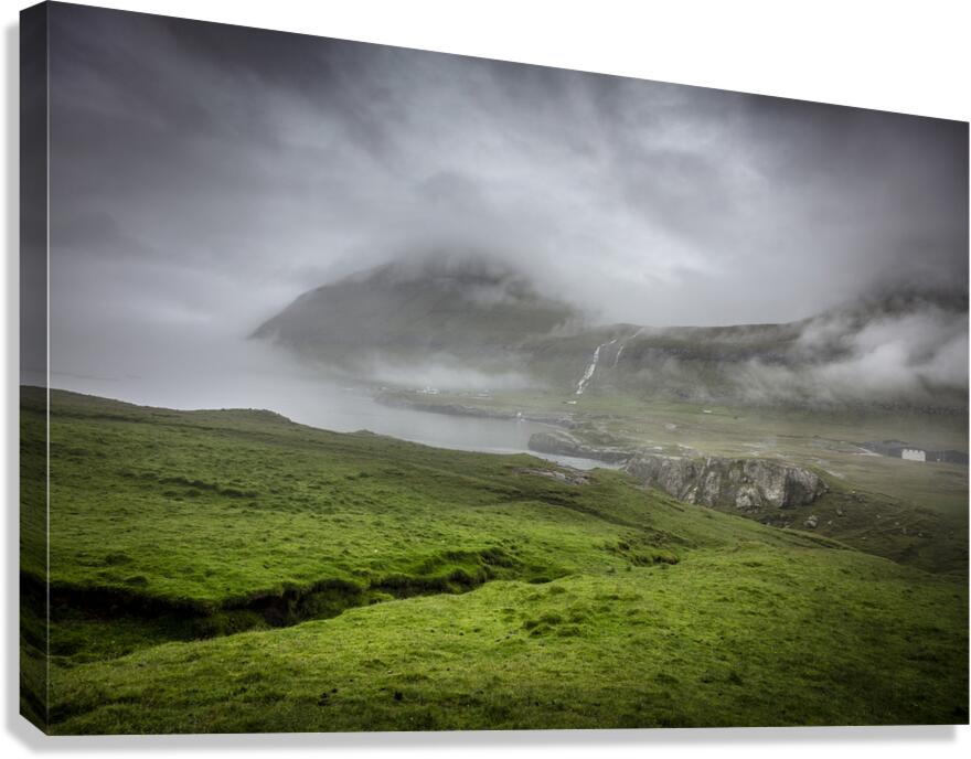 rainy day in faroe  Canvas Print
