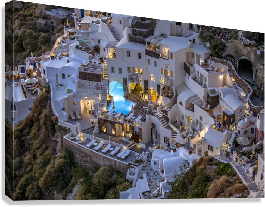 oia santorini greece Canvas Print