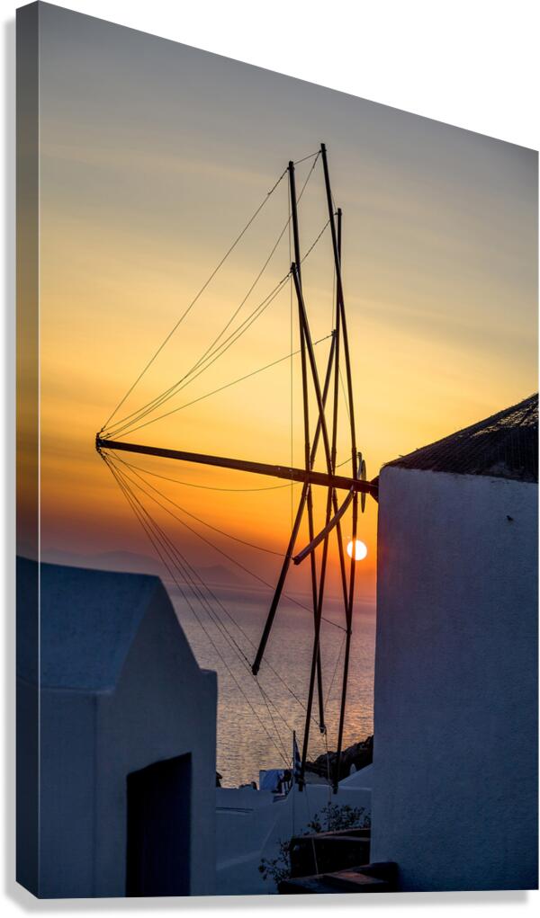 oia at sunset Canvas Print