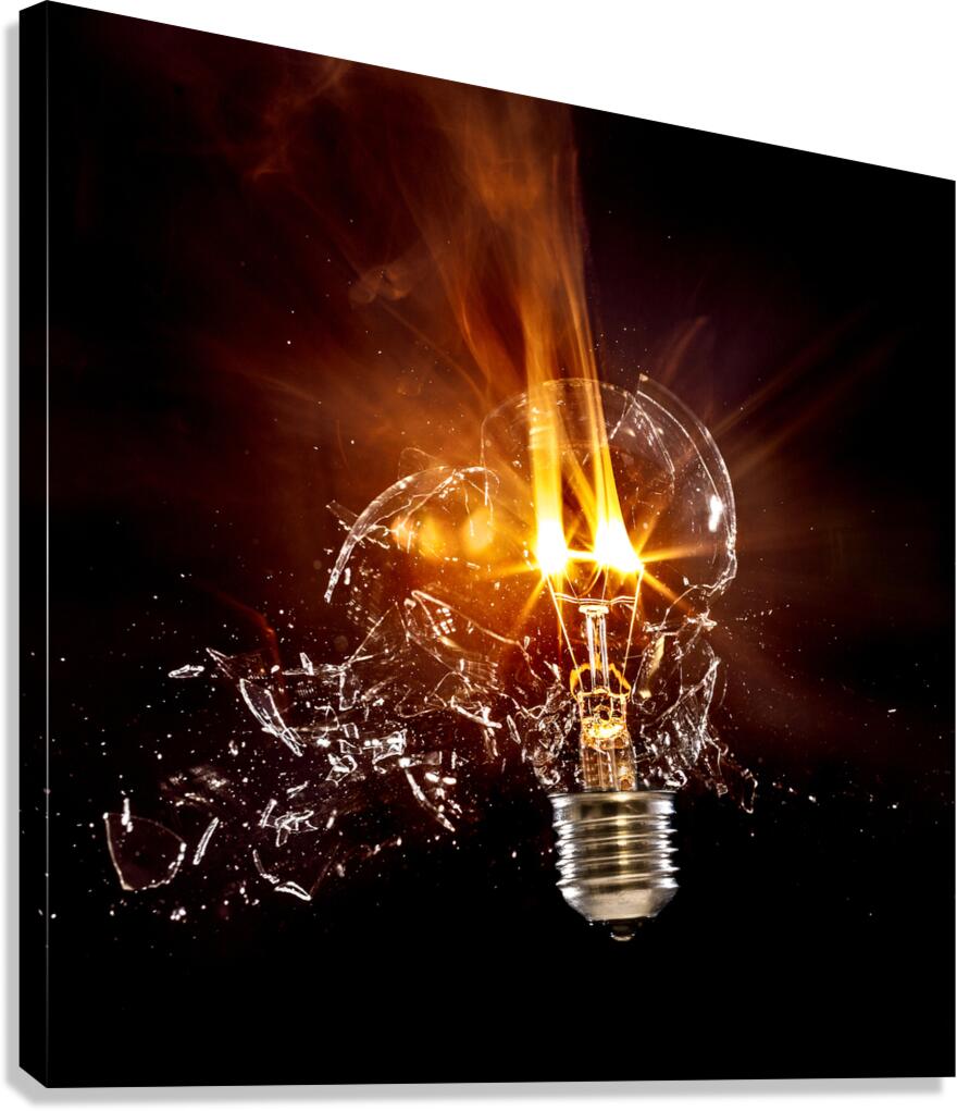 bulb glass explosion Canvas Print