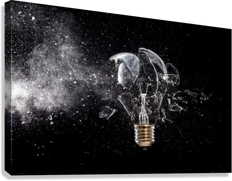 bulb glass explosion Canvas Print