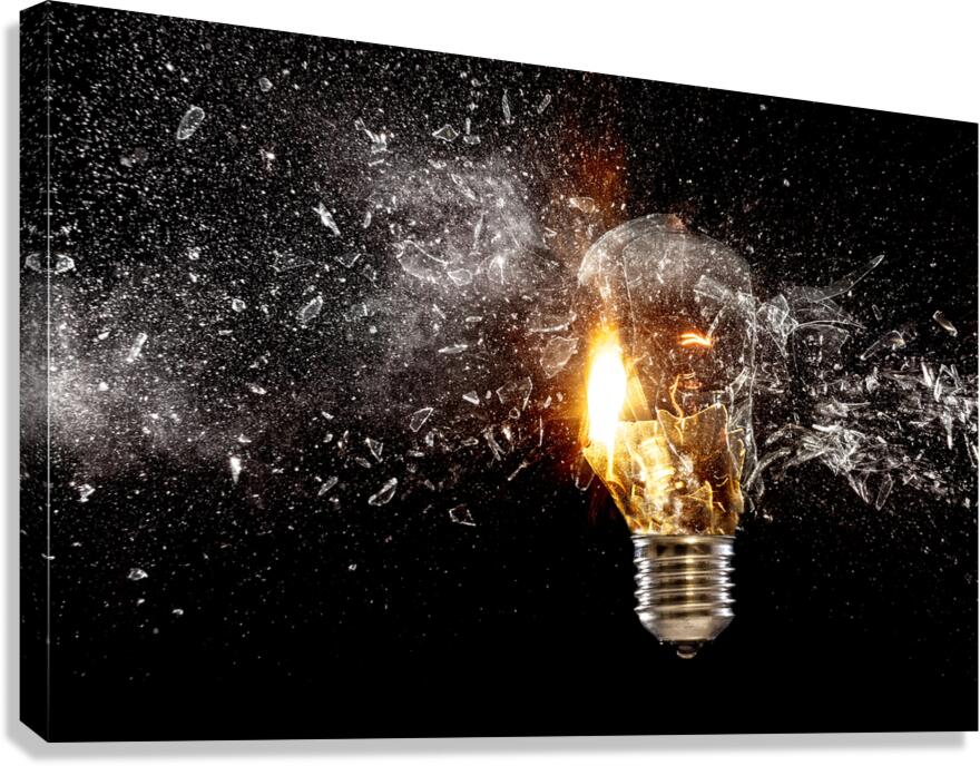 bulb glass explosion Canvas Print