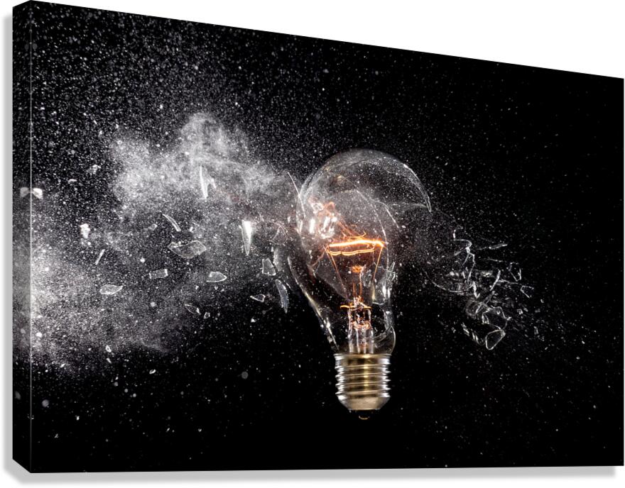 bulb glass explosion Canvas Print