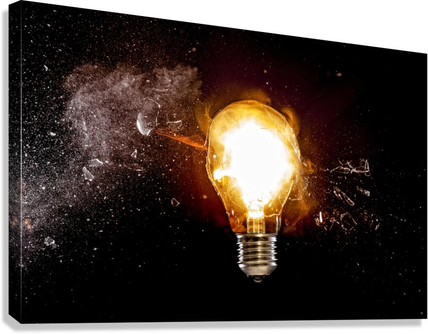 bulb glass explosion Canvas Print