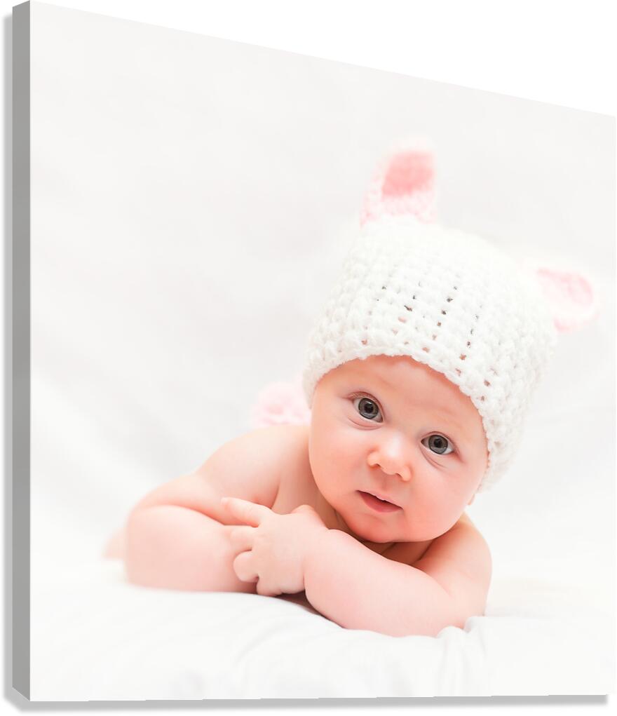 cute newborn portrait Canvas Print