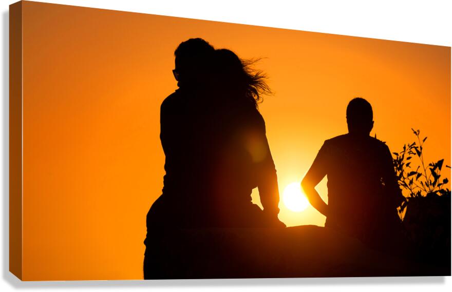 people at sunset Canvas Print