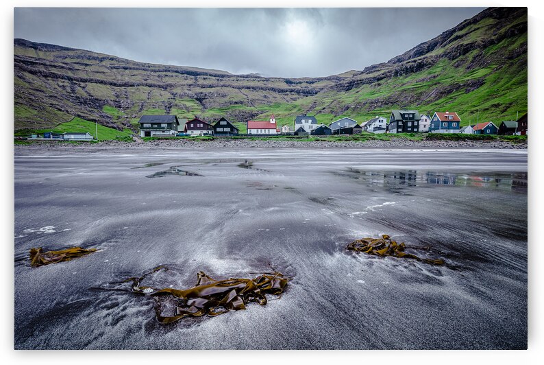 village Tjørnuvík in the Faroe Islands. by Gualtiero Boffi