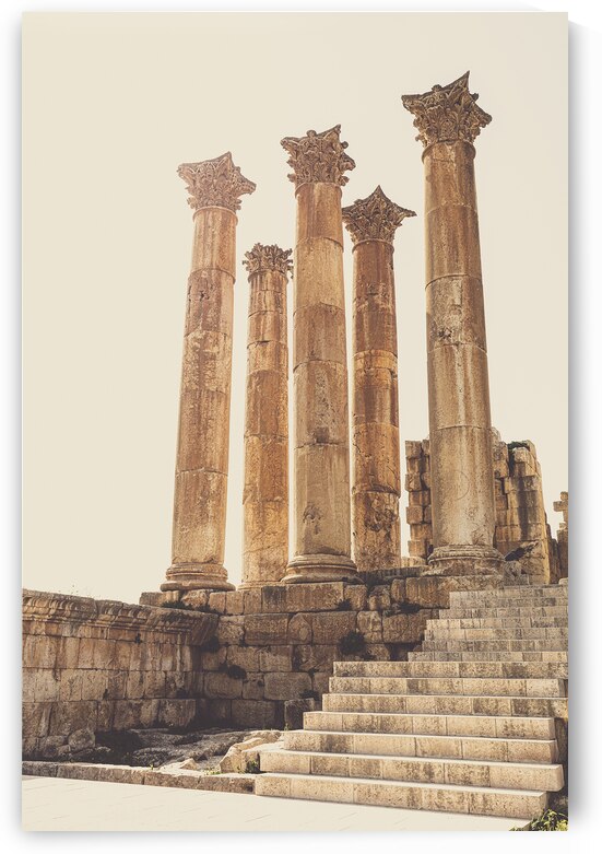 ancient columns in the citadel of Amman.  by Gualtiero Boffi