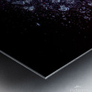 explosion of a glass ball on a black background.  Metal print