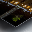 stone lanterns inside the Okunoin  cemetery Metal print