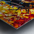 Vibrant mosaic of a bearded man Metal print