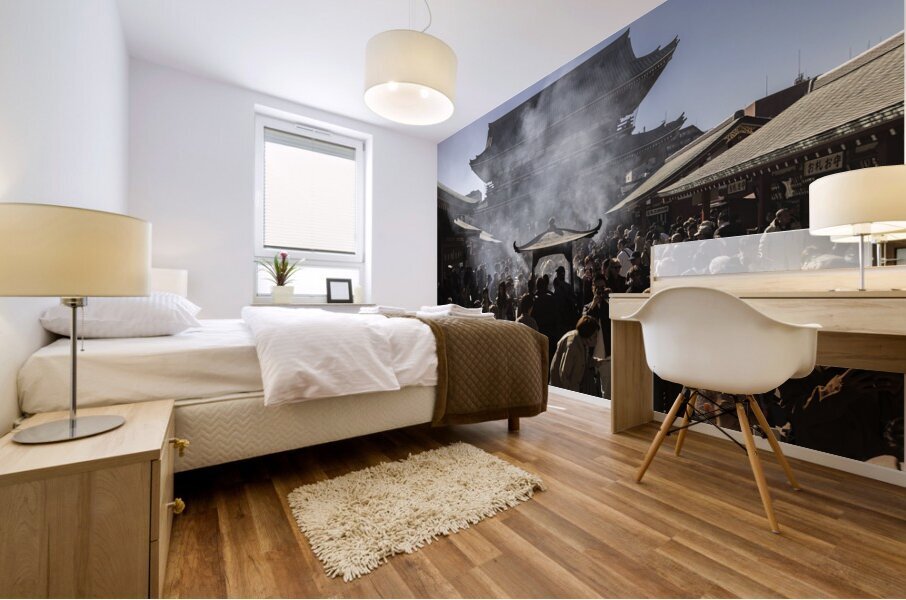tourists visit the Senso Ji temple Mural print