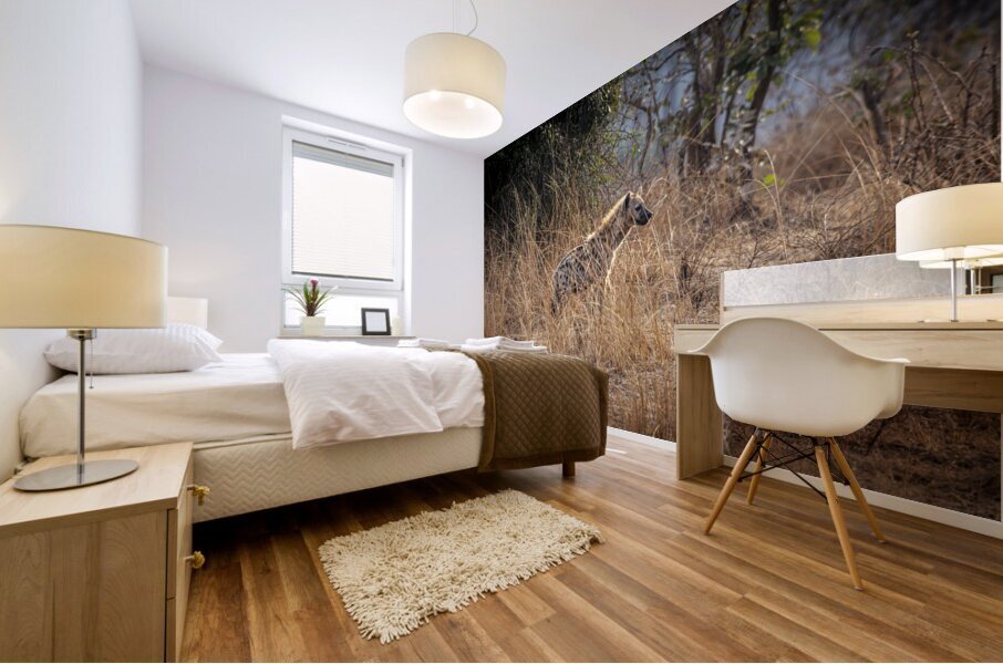 spotted hyena background Mural print