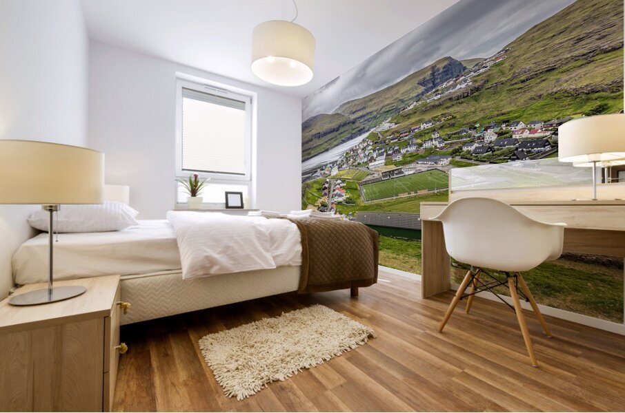 town in faroe Mural print