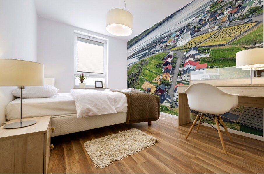 town in faroe Mural print
