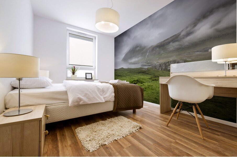 rainy day in faroe  Mural print