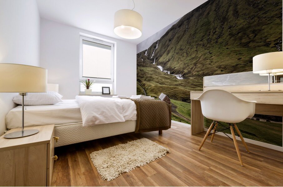 lonely house in faroe Mural print