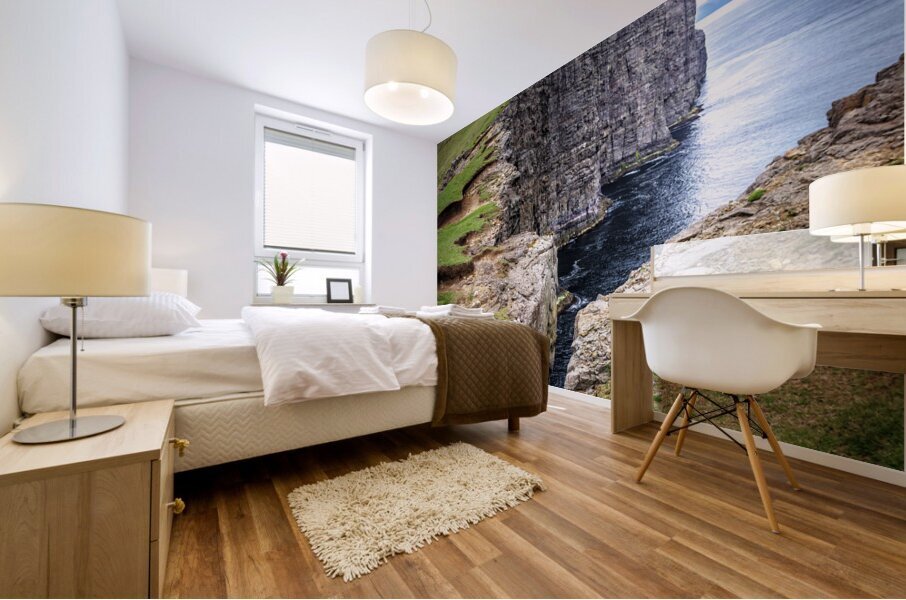 Sørvágsvatn cliffs view Mural print