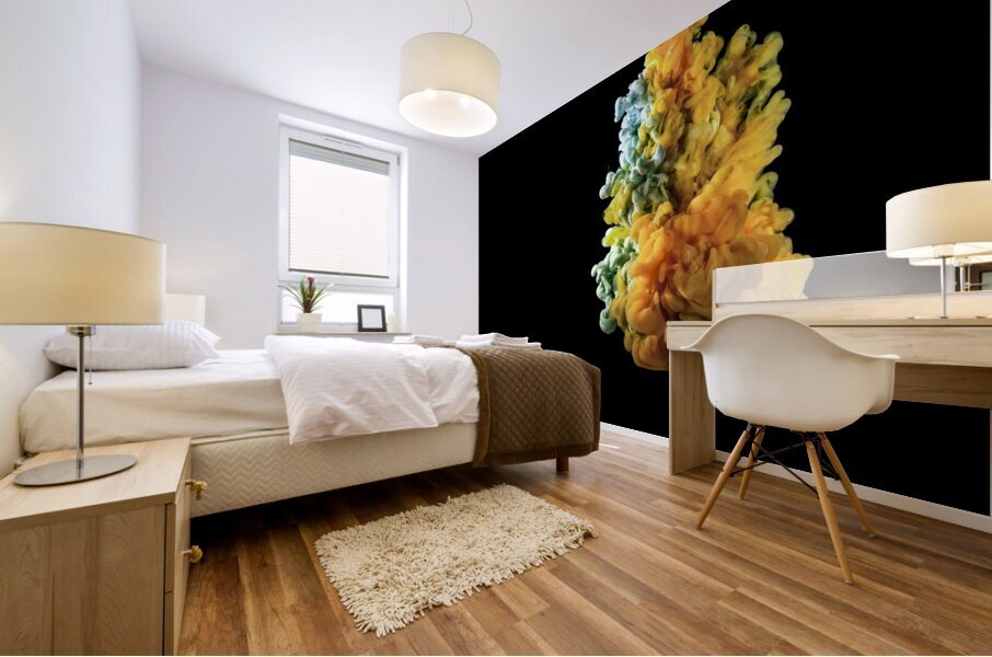 colours in water Mural print