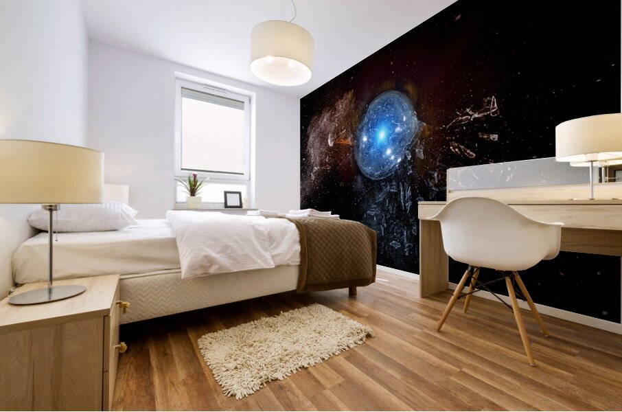 glass bulb explosion Mural print