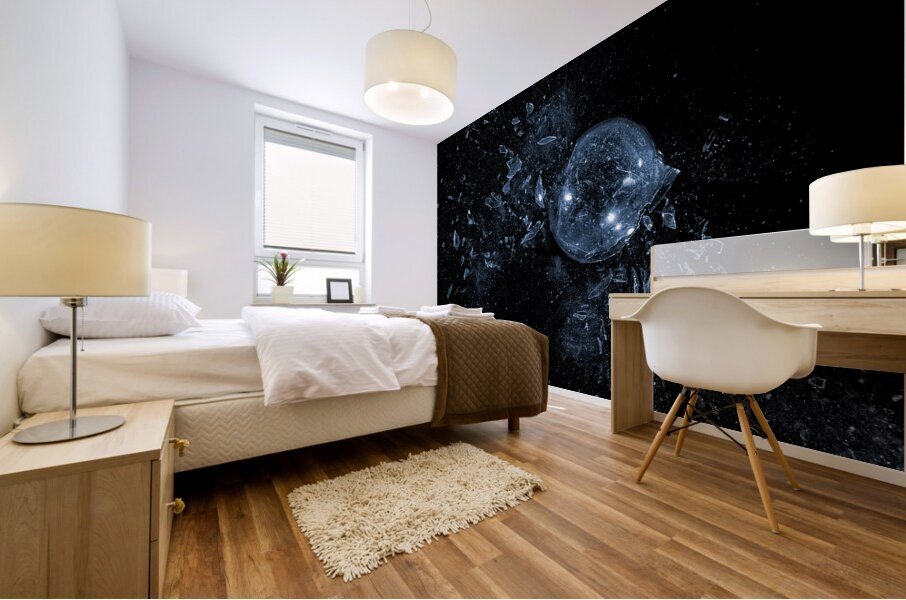 glass bulb explosion Mural print