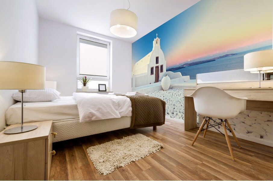 santorini Mural print