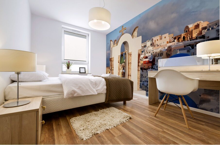oai santorini view Mural print
