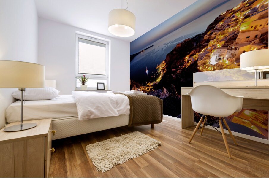 oia harbour Mural print