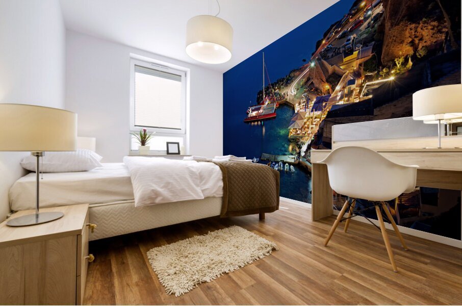 oia harbour Mural print
