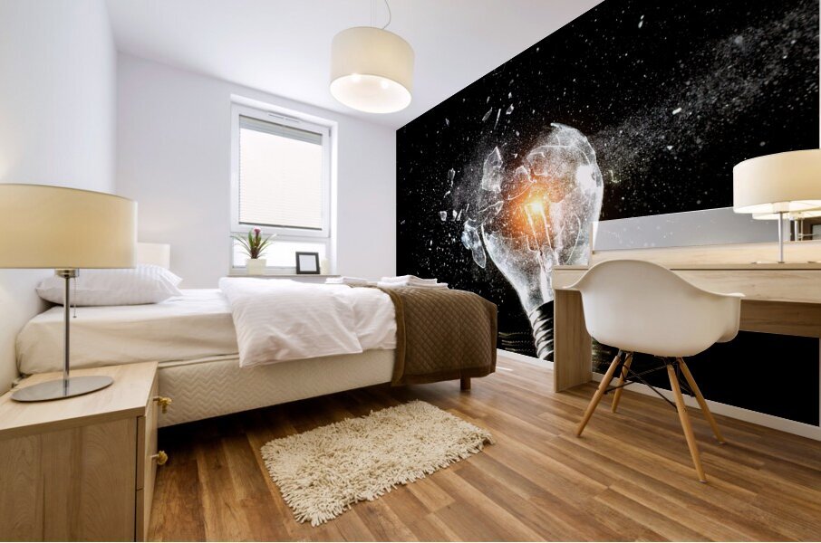 bulb explosion Mural print