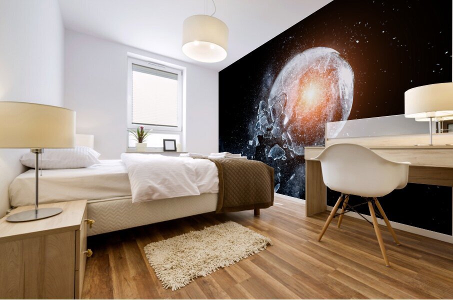 glass  explosion Mural print