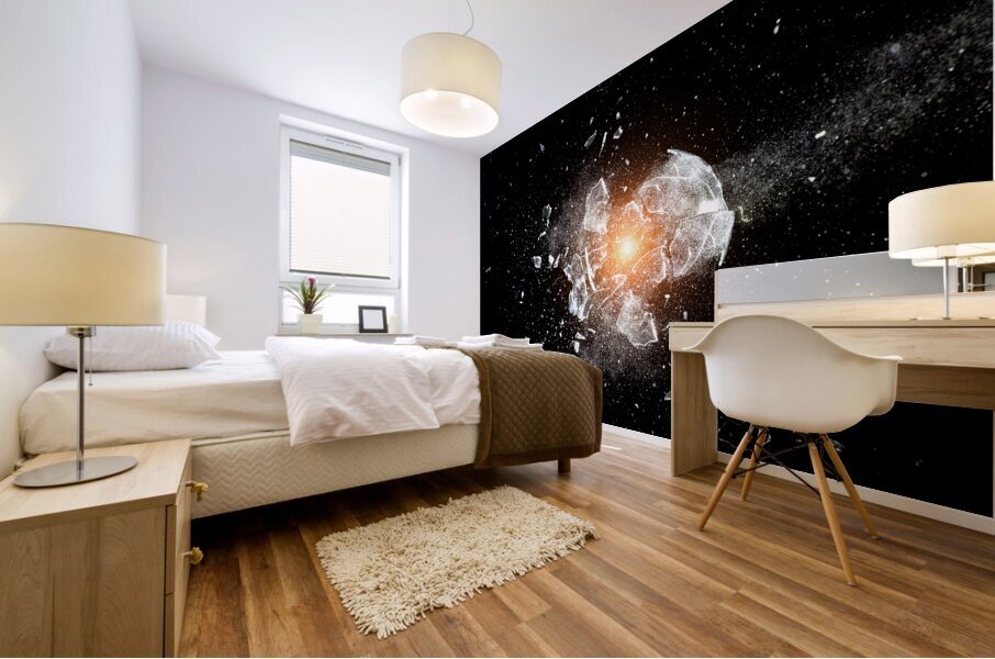 glass  explosion Mural print