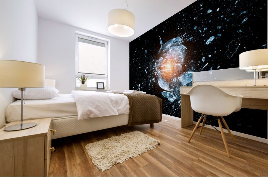 glass  explosion Mural print