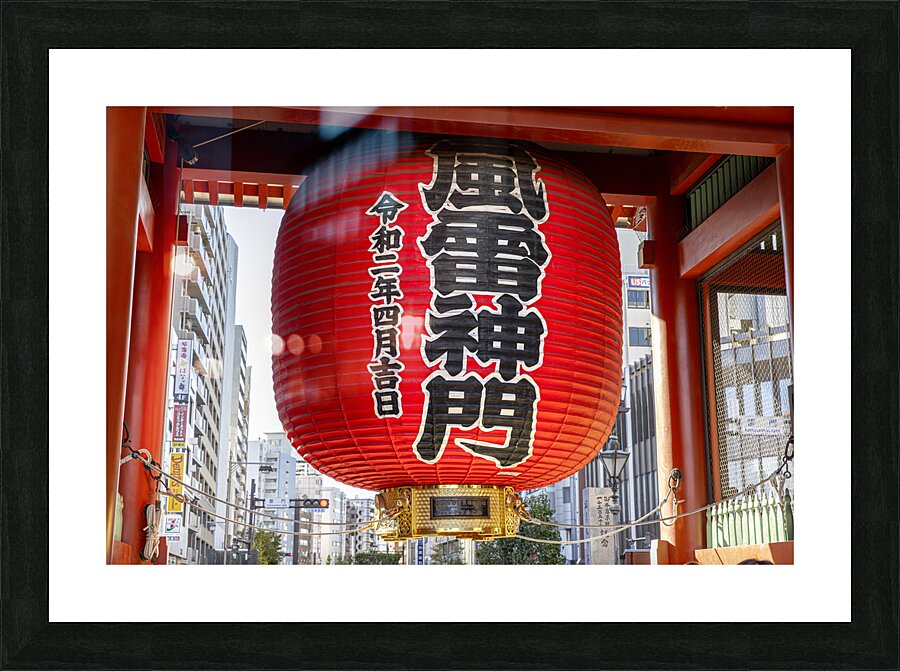 Detail of the large lantern at the Senso Ji temple Picture Frame print