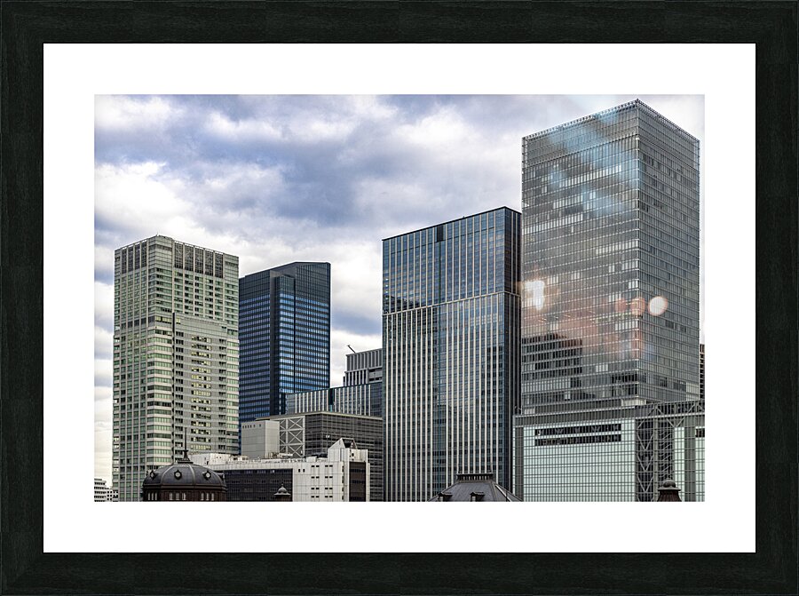 modern buildings in the centre of Tokyo Picture Frame print