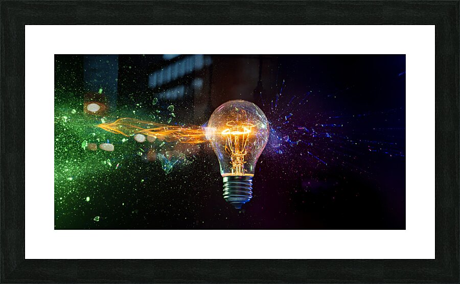 destruction of traditional tungsten bulb Picture Frame print