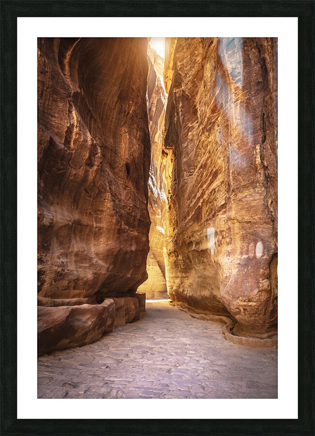 canyon road to the treasure of petra Picture Frame print