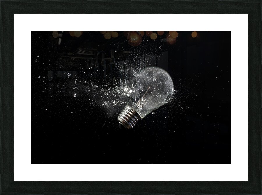 light bulb shattering  Picture Frame print