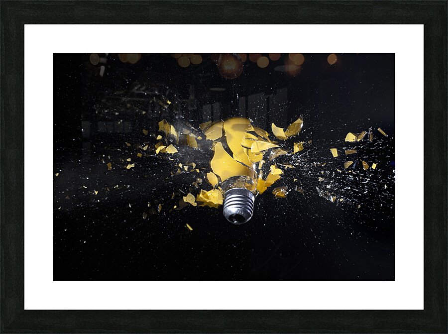 light bulb exploding  Picture Frame print
