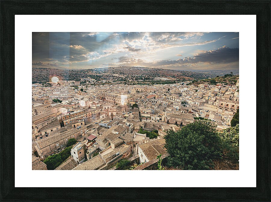 Scicli in Sicily urban view Picture Frame print